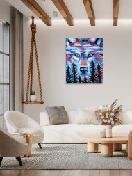 Картина по номерам "Волк в лесу"