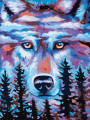 Картина по номерам &amp;quot;Волк в лесу&amp;quot;