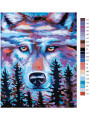 Картина по номерам &amp;quot;Волк в лесу&amp;quot;