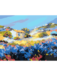 Картина по номерам &amp;quot;Домик на поле&amp;quot;