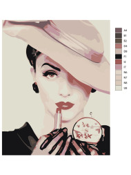 Raqamlar bo'yicha rasm "Pomadali qiz"