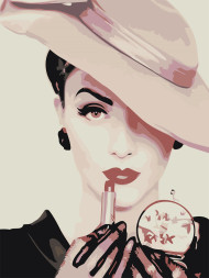 Raqamlar bo'yicha rasm "Pomadali qiz"