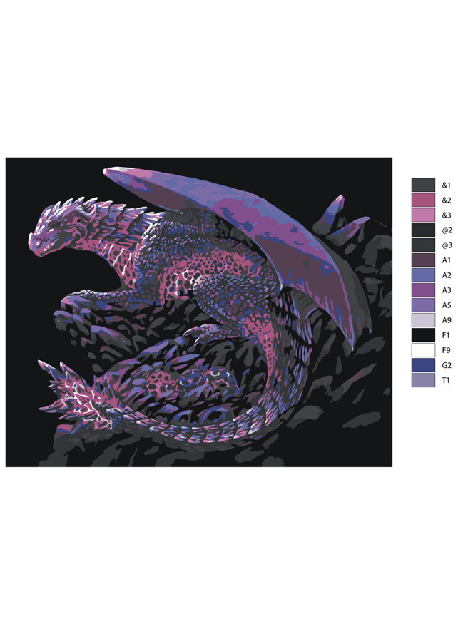 Raqamlar bo&amp;#039;yicha rasm &amp;quot;Kichkina ajdaho&amp;quot;