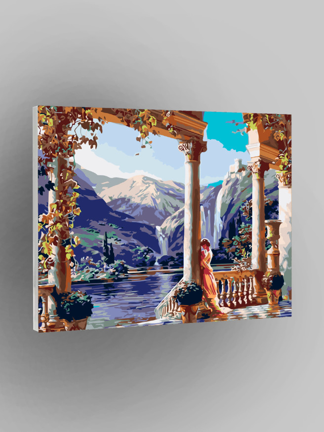 Raqamlar bo&amp;#039;yicha rasm &amp;quot;Tog&amp;#039;lar orasidagi ma&amp;#039;bad&amp;quot;