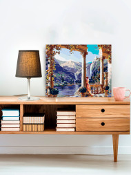 Raqamlar bo&#039;yicha rasm &quot;Tog&#039;lar orasidagi ma&#039;bad&quot;