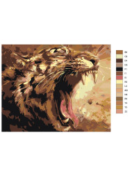 Raqamlar bo'yicha rasm "G'azablangan yo'lbars"