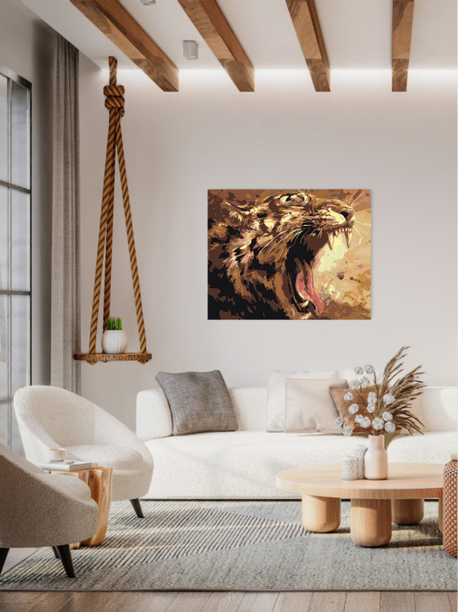 Raqamlar bo&amp;#039;yicha rasm &amp;quot;G&amp;#039;azablangan yo&amp;#039;lbars&amp;quot;