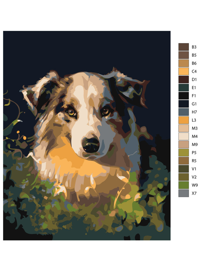 Raqamlar bo&amp;#039;yicha rasm &amp;quot;Yoqimli it&amp;quot;