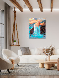 Raqamlar bo&#039;yicha rasm &quot;Soch sharsharasi&quot;