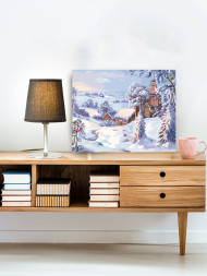 Raqamlar bo'yicha rasm "Qishloqdagi qish"