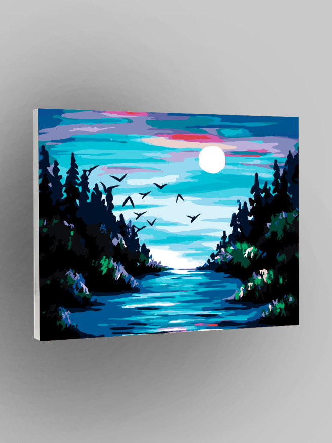 Raqamlar bo&amp;#039;yicha rasm &amp;quot;Daryo ustidagi oy&amp;quot;