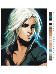 Картина по номерам &amp;quot;Красивая блондинка&amp;quot;