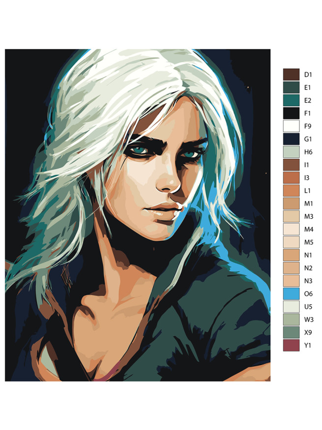 Картина по номерам &amp;quot;Красивая блондинка&amp;quot;