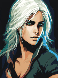 Картина по номерам &amp;quot;Красивая блондинка&amp;quot;