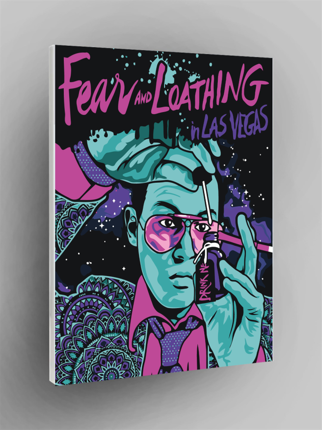 Fluorescent raqamlar bo&amp;#039;yicha rasm &amp;quot;Qo&amp;#039;rquv va nafrat Las-Vegasda&amp;quot;