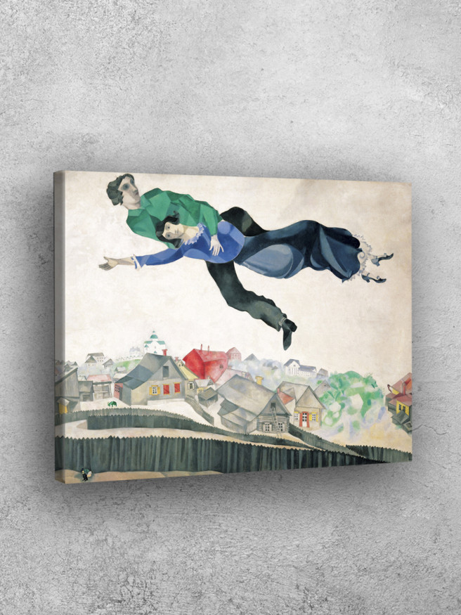 Постер на холсте &amp;quot;Шагал – Над городом&amp;quot;