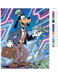 Raqamlar bo‘yicha rasm &quot;Pul bilan Gufi&quot;