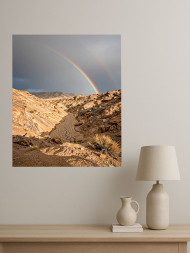 Постер на холсте &amp;quot;Радуга над пустыней&amp;quot; 