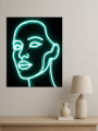Holstga bosilgan poster &amp;quot;Yuzning neon konturi&amp;quot;
