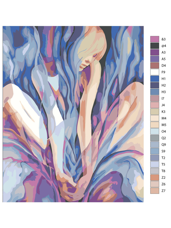 Raqamlar bo&amp;#039;yicha rasm &amp;quot;Nozik go&amp;#039;zallik&amp;quot;