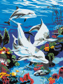 Картина по номерам &amp;quot;Семейство дельфинов&amp;quot;