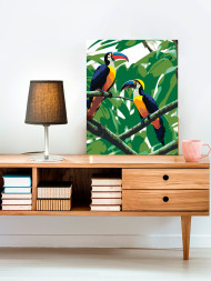 Raqamlar bo'yicha rasm "Changalzordagi kakadular"