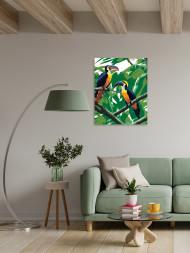 Raqamlar bo'yicha rasm "Changalzordagi kakadular"