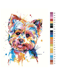 Raqamlar bo&#039;yicha rasm &quot;Yoqimli it&quot;