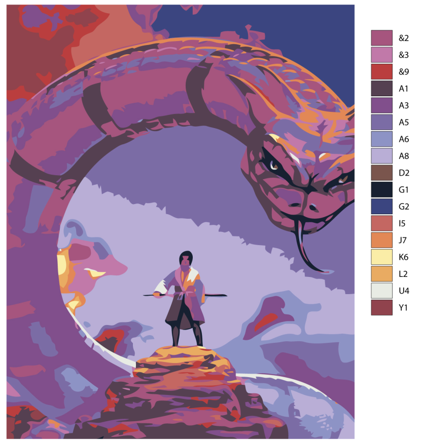 Raqamlar bo&amp;#039;yicha rasm &amp;quot;Uchixa Saske&amp;quot;