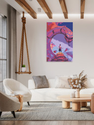 Raqamlar bo'yicha rasm "Uchixa Saske"