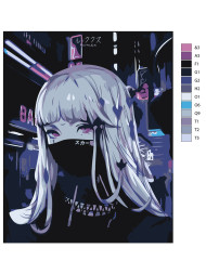 Картина по номерам &amp;quot;Девушка в маске&amp;quot;