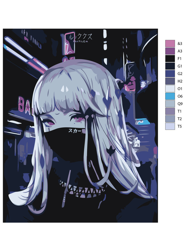 Raqamlar bo&amp;#039;yicha rasm &amp;quot;Niqobdagi qiz&amp;quot;