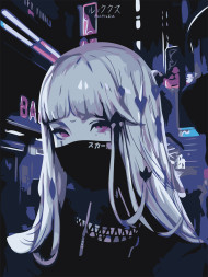 Картина по номерам &amp;quot;Девушка в маске&amp;quot;