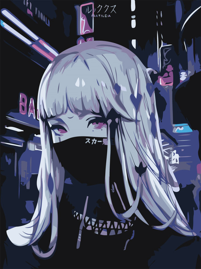 Raqamlar bo&amp;#039;yicha rasm &amp;quot;Niqobdagi qiz&amp;quot;