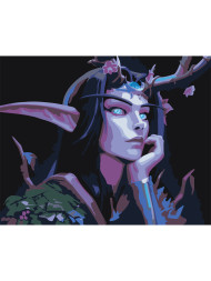 Картина по номерам &amp;quot;Тёмная эльфийка&amp;quot;