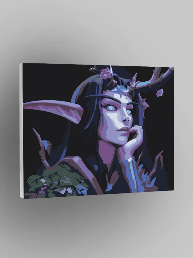 Картина по номерам &amp;quot;Тёмная эльфийка&amp;quot;