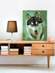 Raqamlar bo'yicha rasm "Mehribon it"