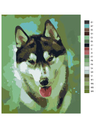 Raqamlar bo'yicha rasm "Mehribon it"