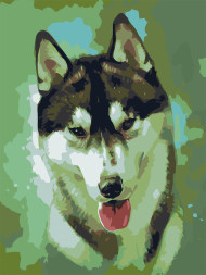 Raqamlar bo'yicha rasm "Mehribon it"