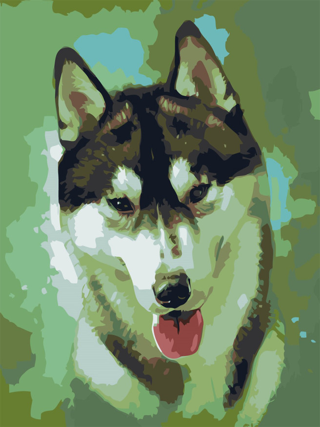 Raqamlar bo&amp;#039;yicha rasm &amp;quot;Mehribon it&amp;quot;