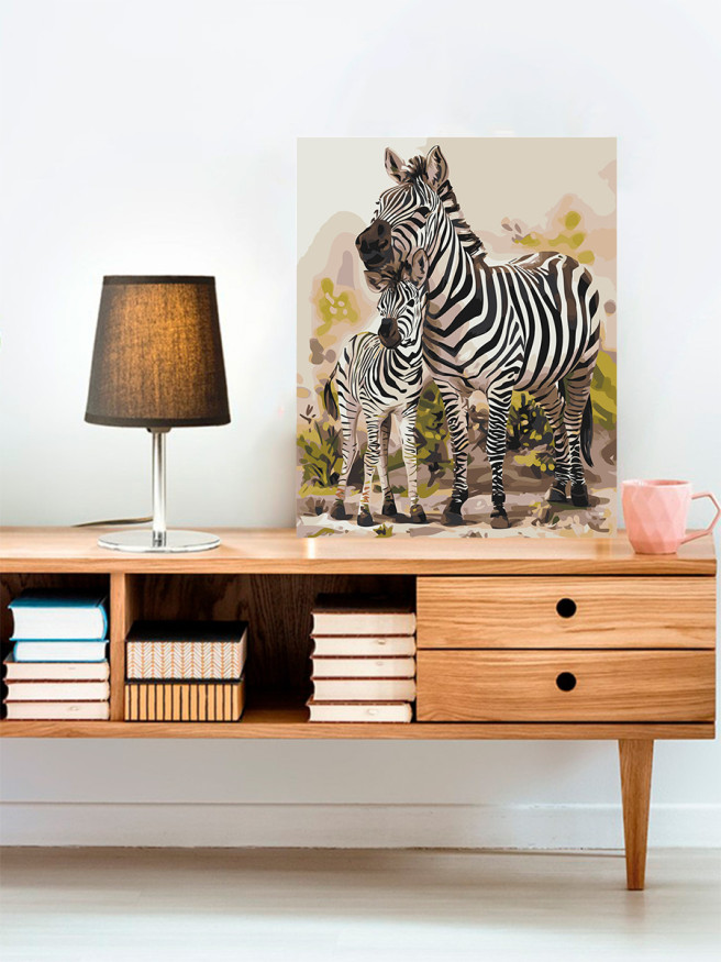 Raqamlar bo&amp;#039;yicha rasm &amp;quot;Ikki zebra&amp;quot;