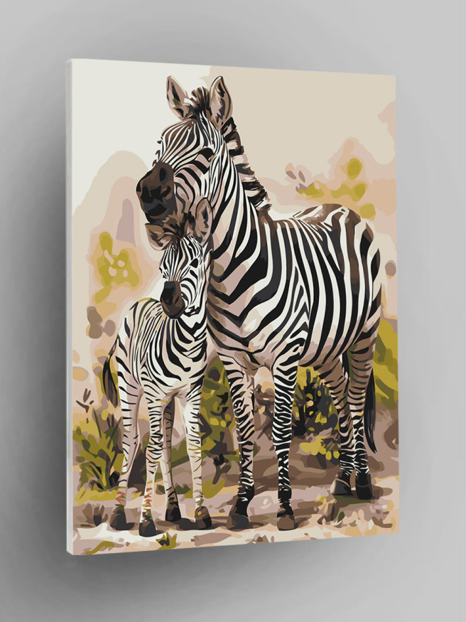 Raqamlar bo&amp;#039;yicha rasm &amp;quot;Ikki zebra&amp;quot;