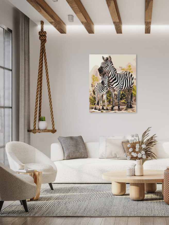 Raqamlar bo&amp;#039;yicha rasm &amp;quot;Ikki zebra&amp;quot;