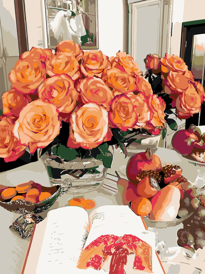 Картина по номерам &amp;quot;Красивый стол&amp;quot;