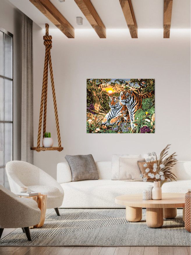 Raqamlar bo&amp;#039;yicha rasm &amp;quot;Yo&amp;#039;lbarslar oilasi&amp;quot;