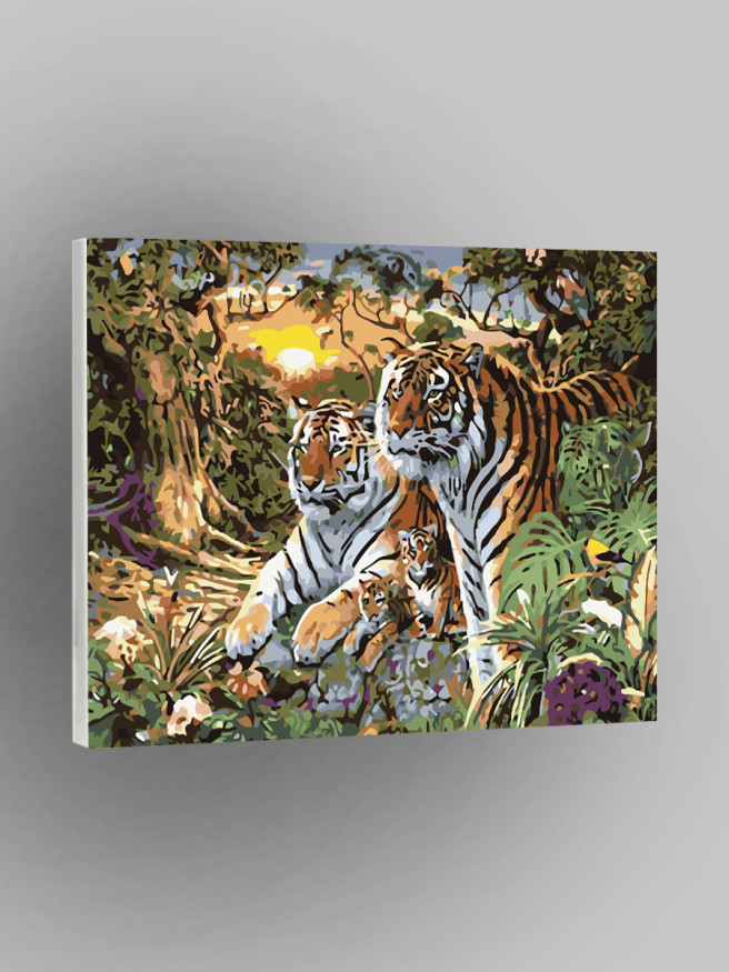 Raqamlar bo&amp;#039;yicha rasm &amp;quot;Yo&amp;#039;lbarslar oilasi&amp;quot;