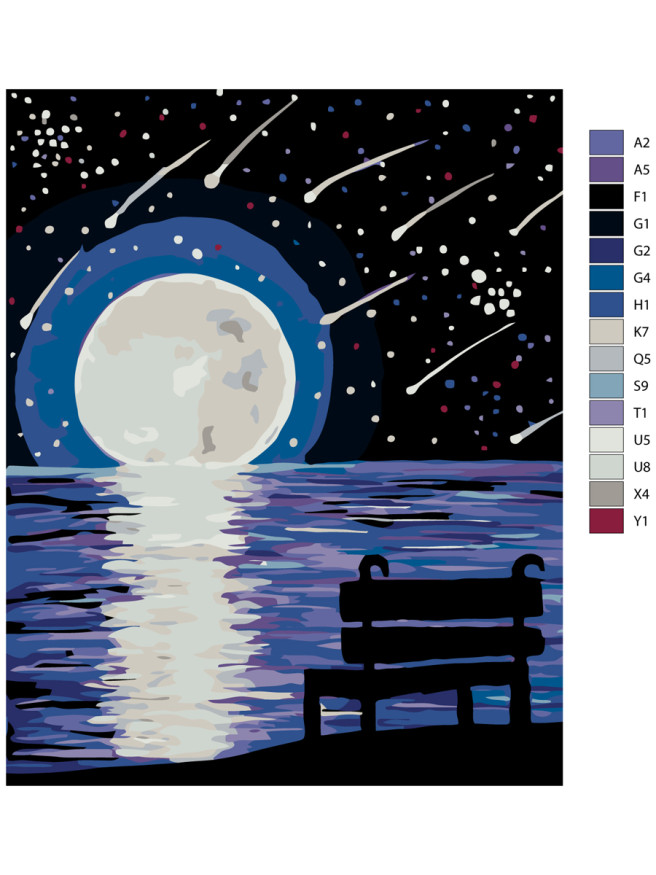 Raqamlar bo&amp;#039;yicha rasm &amp;quot;Yulduz tushishi&amp;quot;