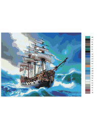 Картина по номерам &amp;quot;Корабль в море&amp;quot;