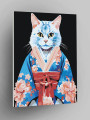 Картина по номерам &amp;quot;Красивый котик в кимоно&amp;quot;