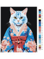 Картина по номерам &amp;quot;Красивый котик в кимоно&amp;quot;